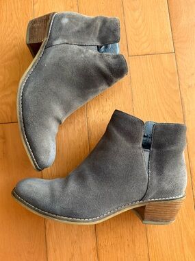 Cole Haan Suede Gray Ankle Boots